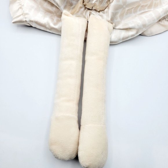 Petit Tresor of Beverly Hills Tan Bear Blanket Lovey Soft Baby Toy Satin Trimmed - Picture 4 of 9